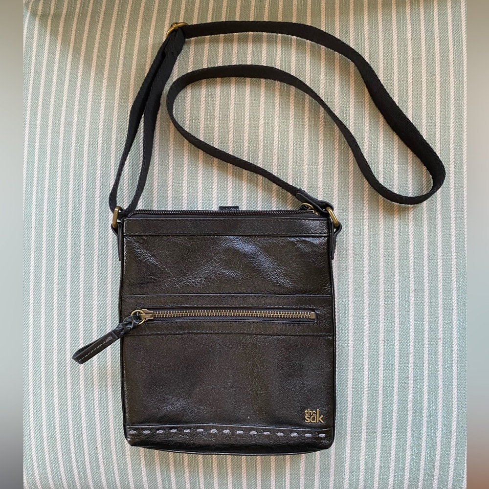 The Sak Black Leather Crossbody Bag